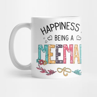 Happiness Is Being A Meemaw Wildflowers Valentines Mothers Day Mug